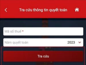 Chọn năm quyết toán